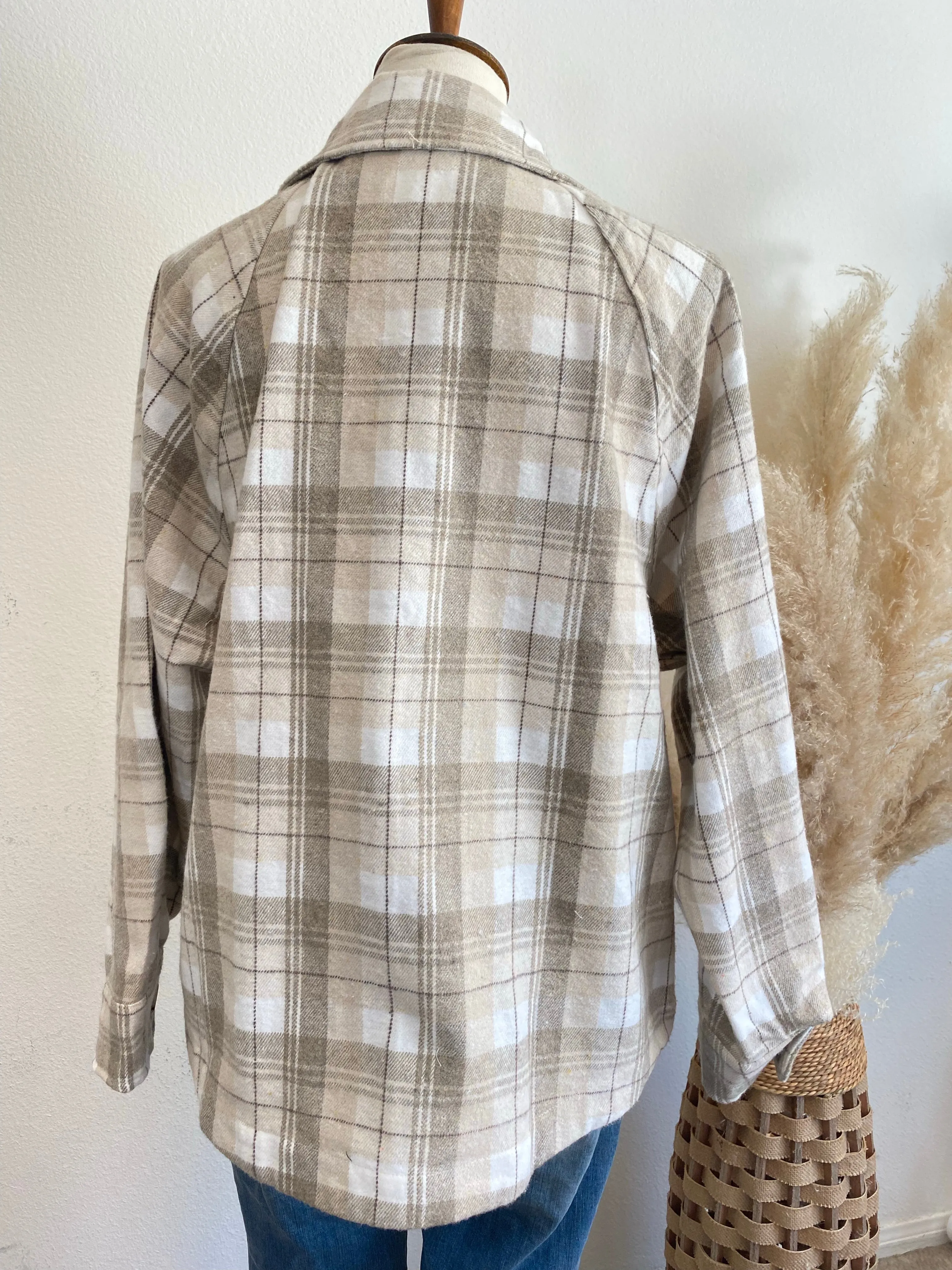 Fall Favorite Plaid checked Collard Button Down Shacket