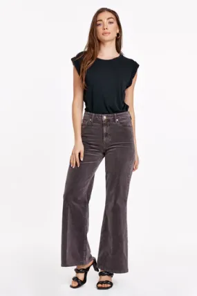 Fiona Cord High Rise Wide Leg Espresso