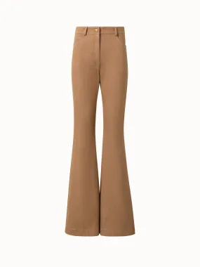 Flared Cotton Wool Denim Pants