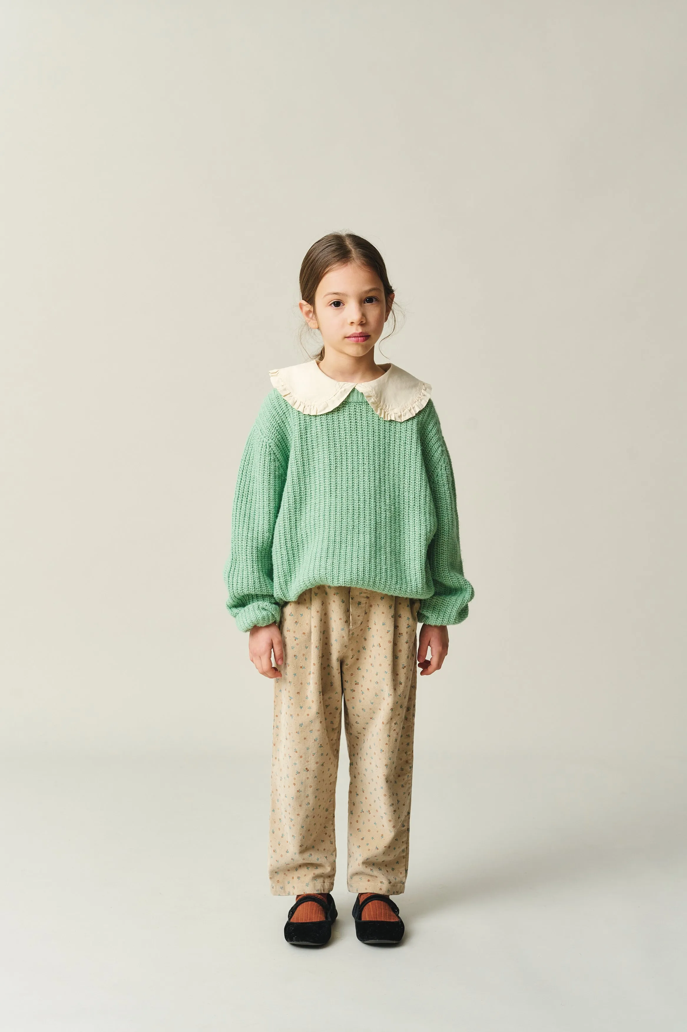 Floral corduroy pants