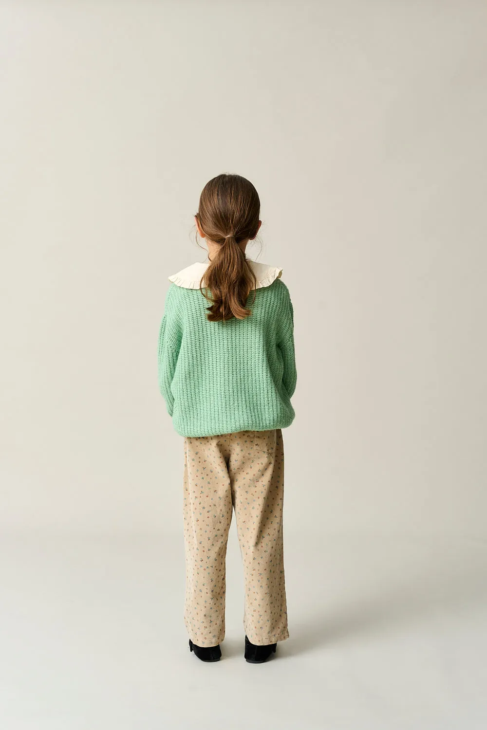 Floral corduroy pants