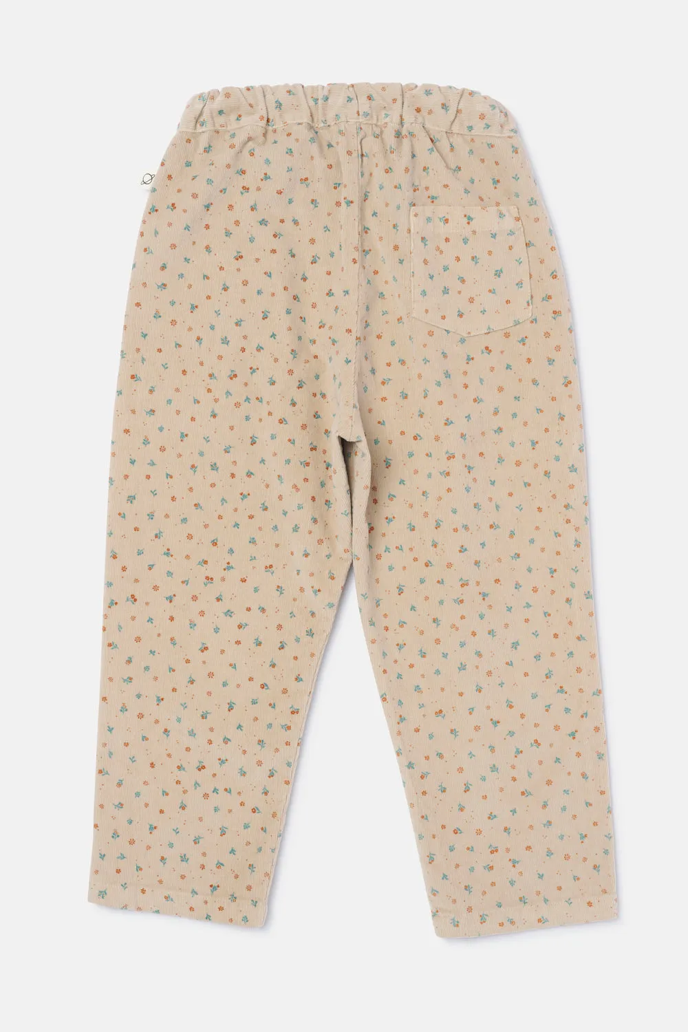 Floral corduroy pants