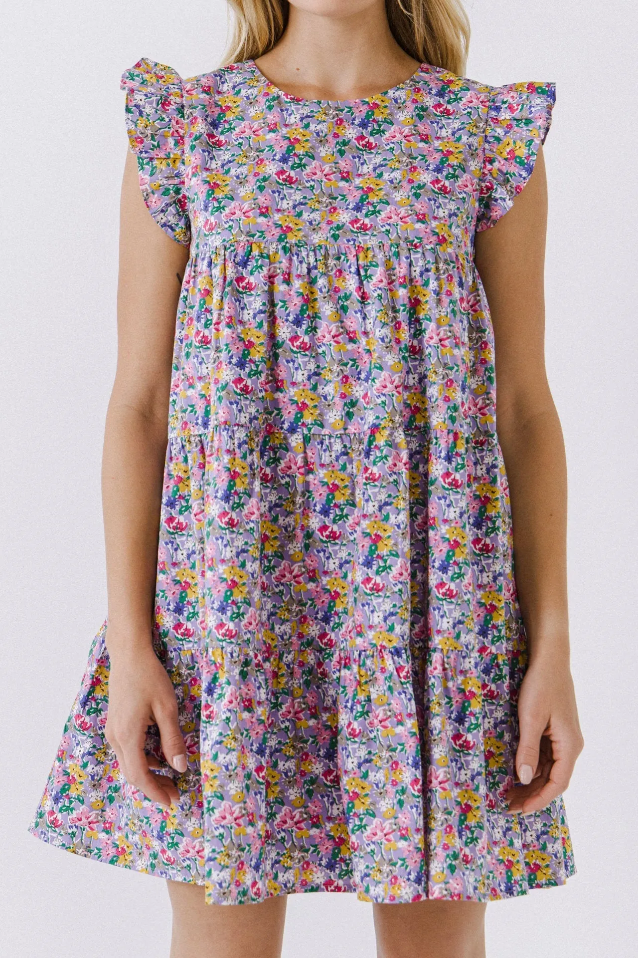 Floral Print Babydoll Dress
