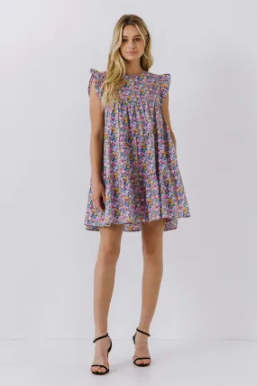 Floral Print Babydoll Dress