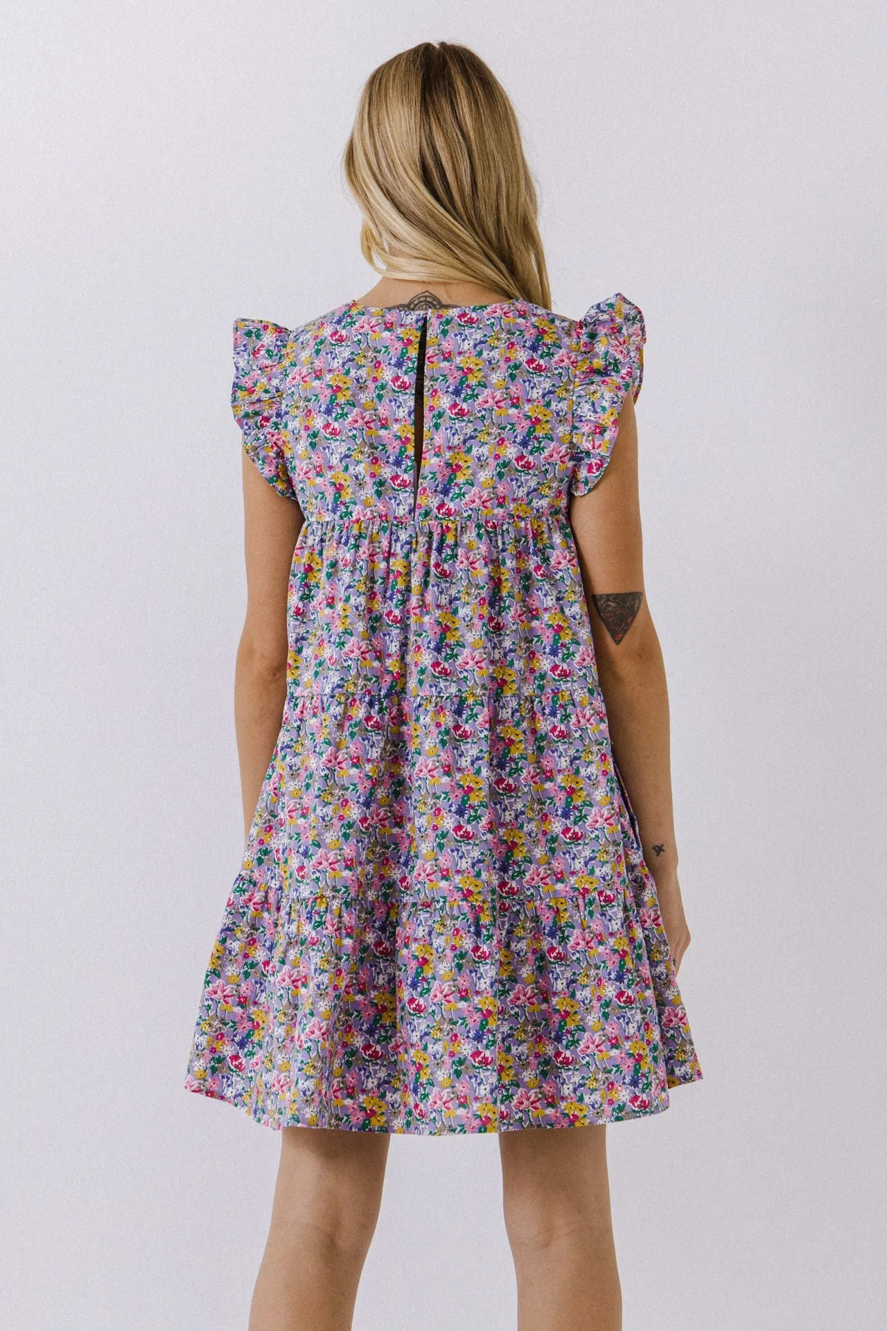 Floral Print Babydoll Dress