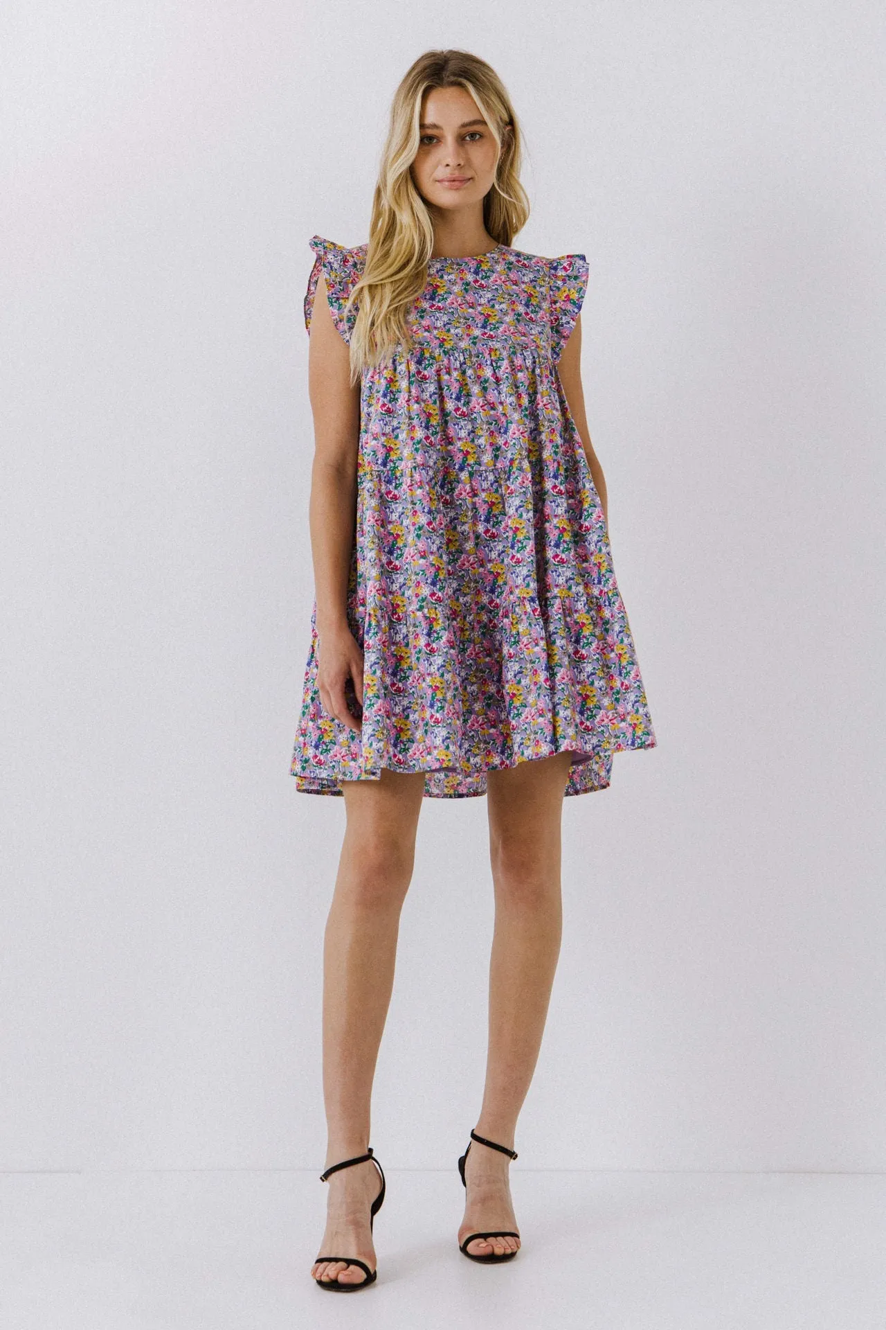 Floral Print Babydoll Dress