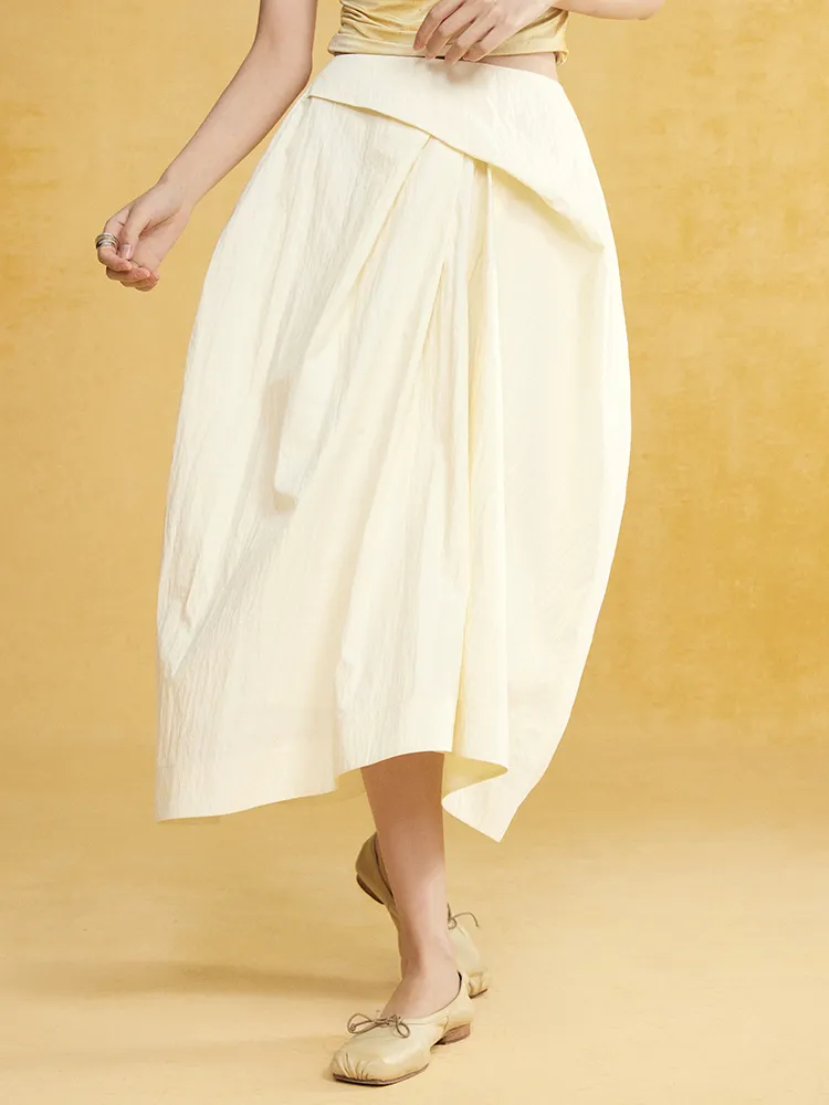 Front Lift And Loose O-shaped Skirt