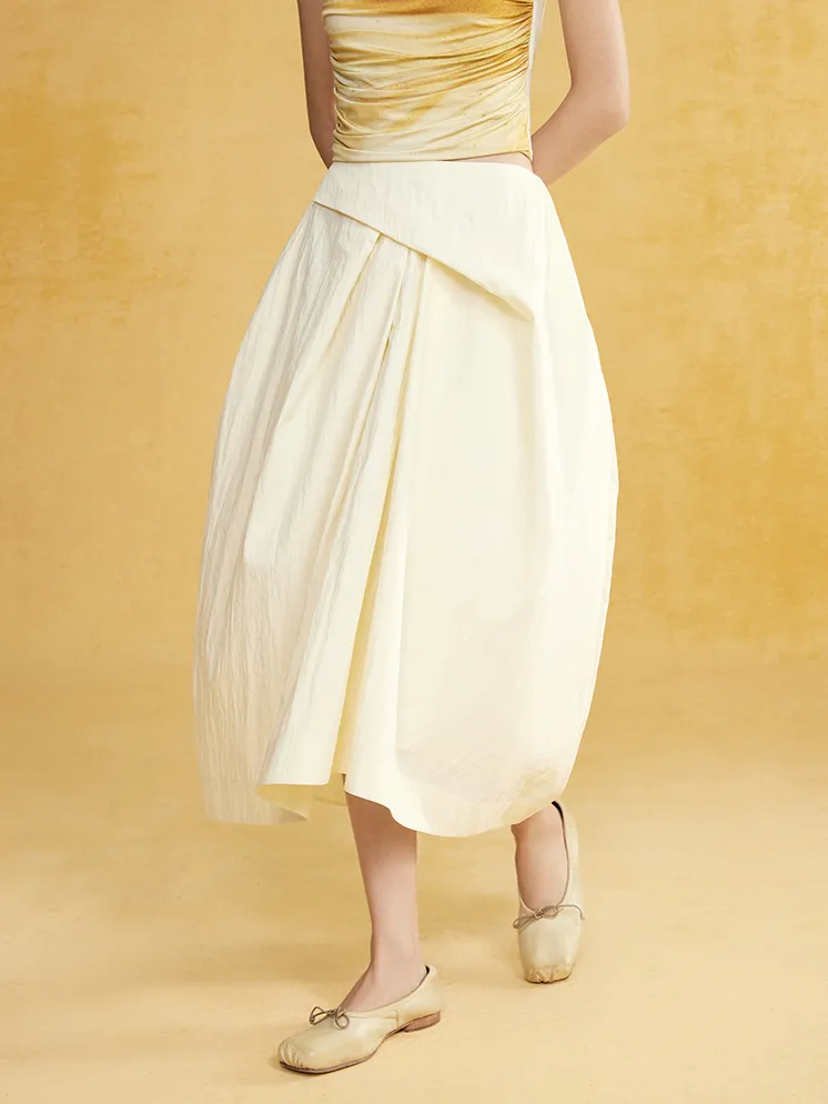 Front Lift And Loose O-shaped Skirt