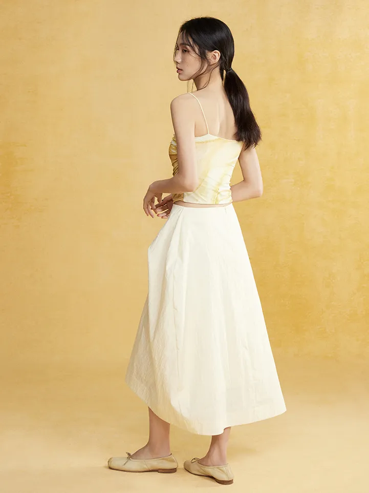Front Lift And Loose O-shaped Skirt