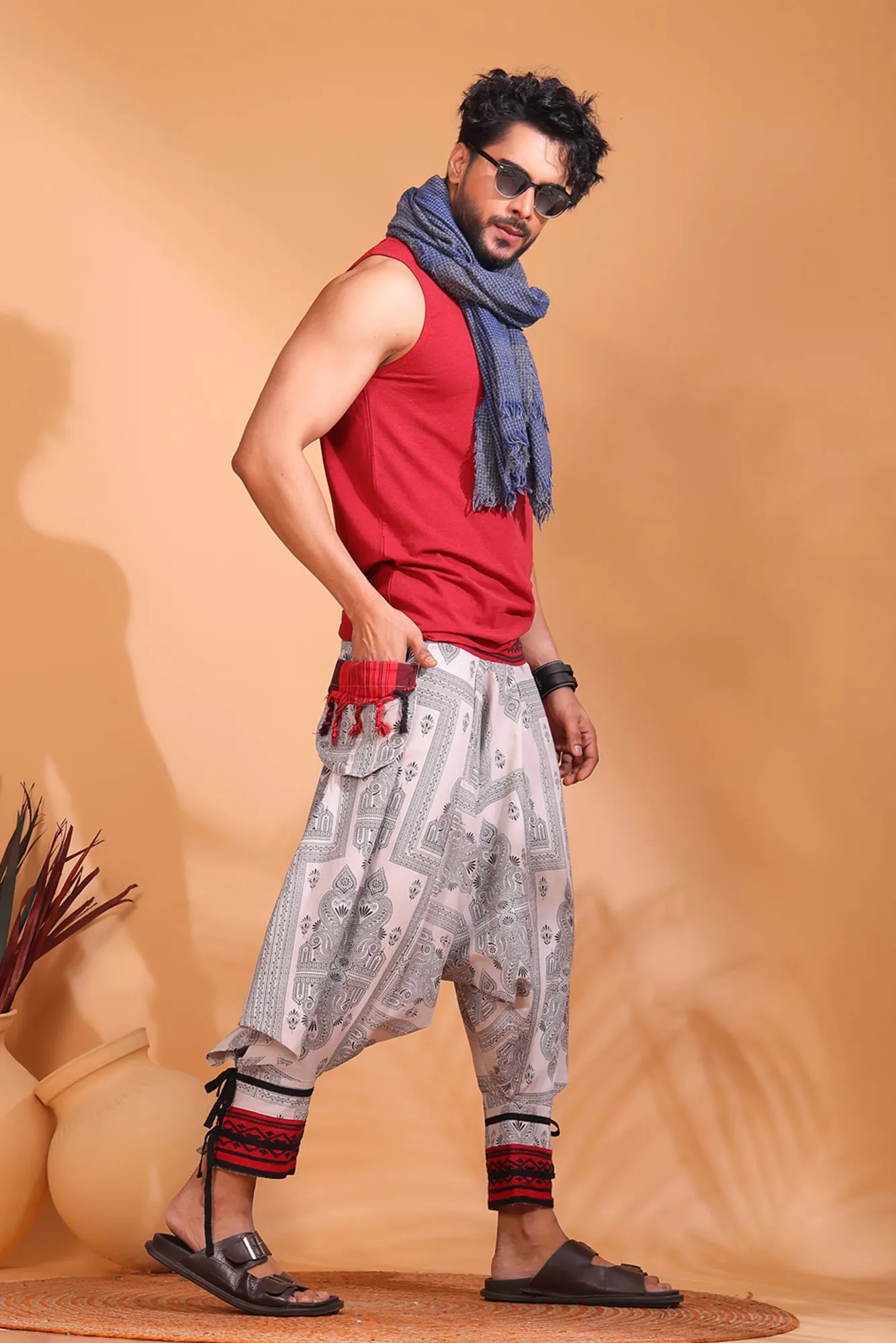 Grey Shadow Unisex Harem Pant