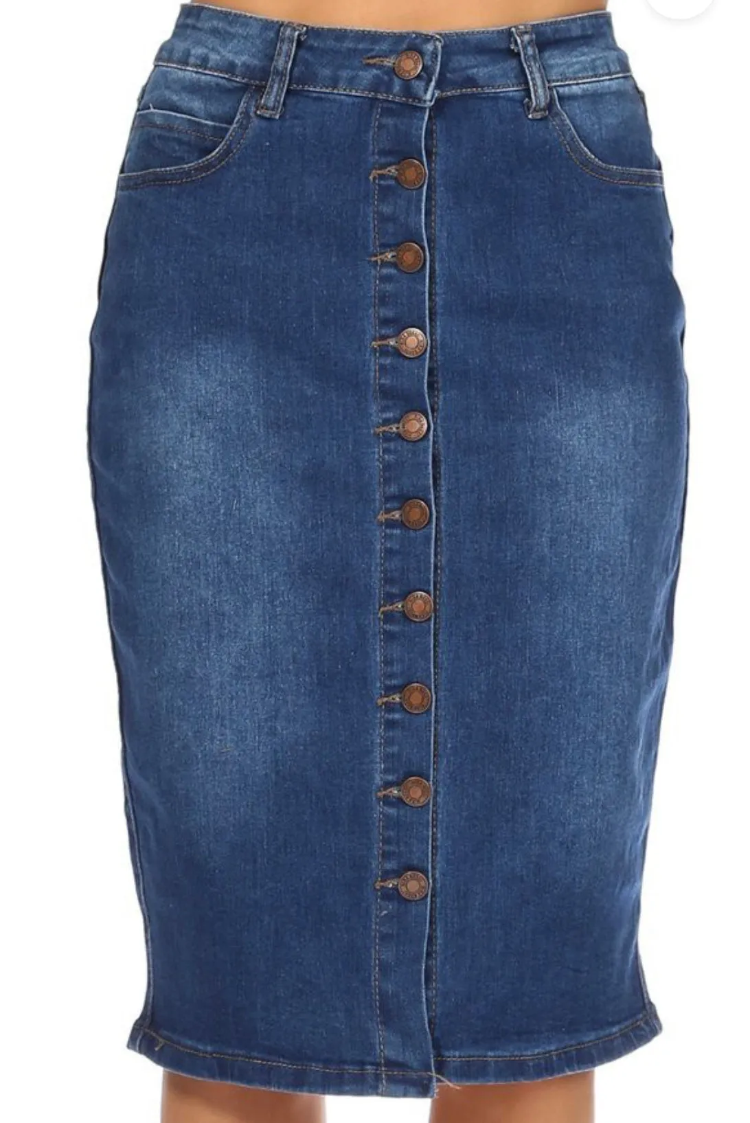 Hallie Denim Skirt - Dark Wash