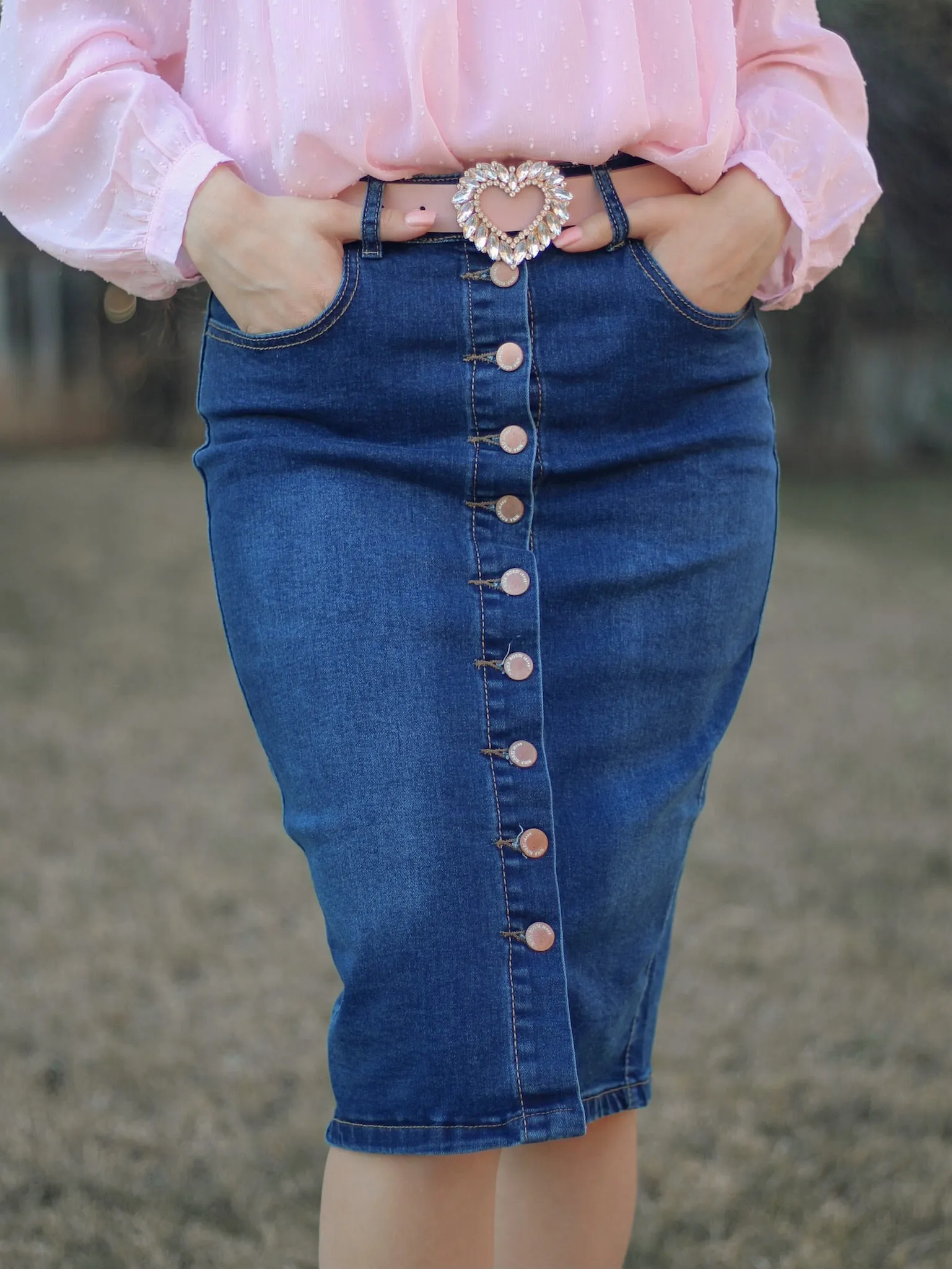 Hallie Denim Skirt - Dark Wash