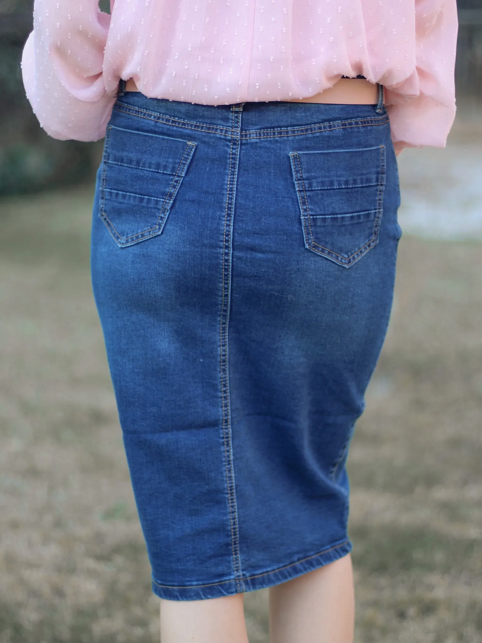 Hallie Denim Skirt - Dark Wash