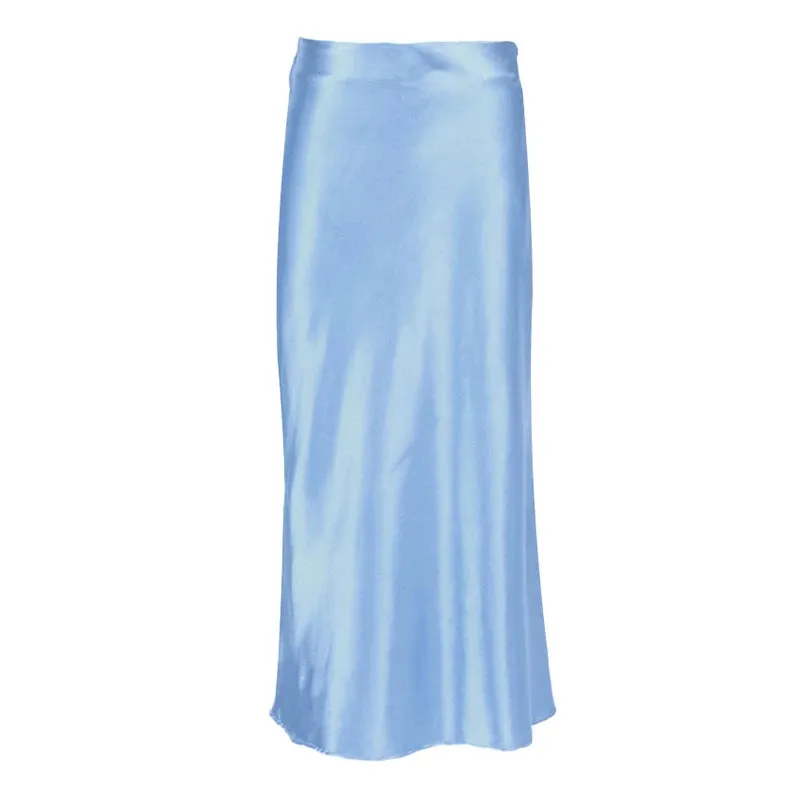 Heather Elegant Satin Maxi Skirt