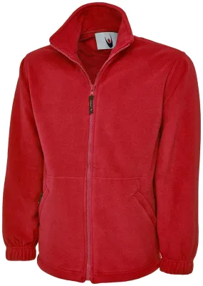 Heavyweight Full Zip Fleece Jacket | Red