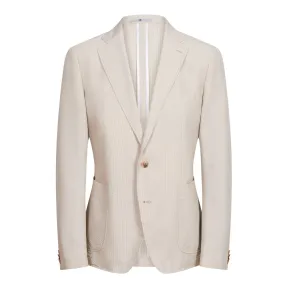 HENRY SARTORIAL Summer Seersucker Blazer BEIGE