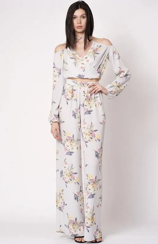 High Waist Floral Pants