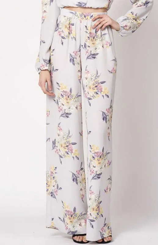 High Waist Floral Pants