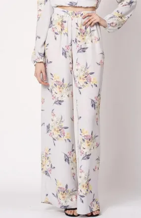 High Waist Floral Pants