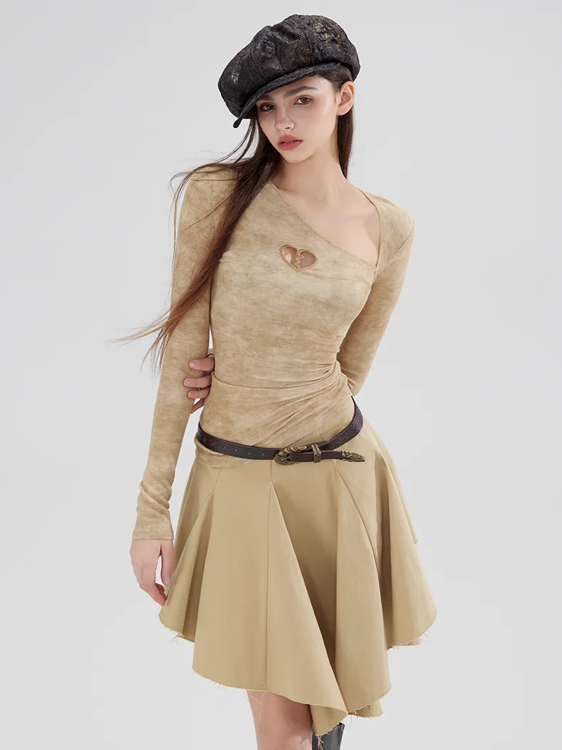 Irregular Hem Circular Skirt