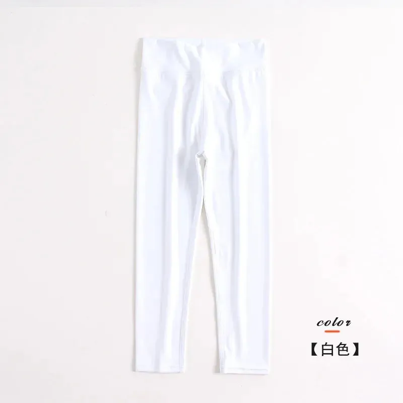 Kids Girls Leggings Spring Autumn Thin Activewear Legging Large Elastic Tights Shark Pants Teens Girl Yoga Pants for 4-14 Years