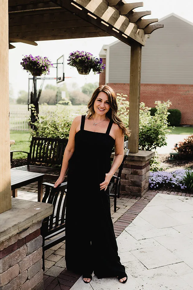 Knit Smocked Jumpsuit