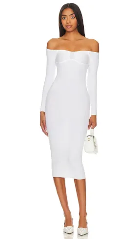 L'Academie x Marianna Tucci Knit Bustier Dress in White