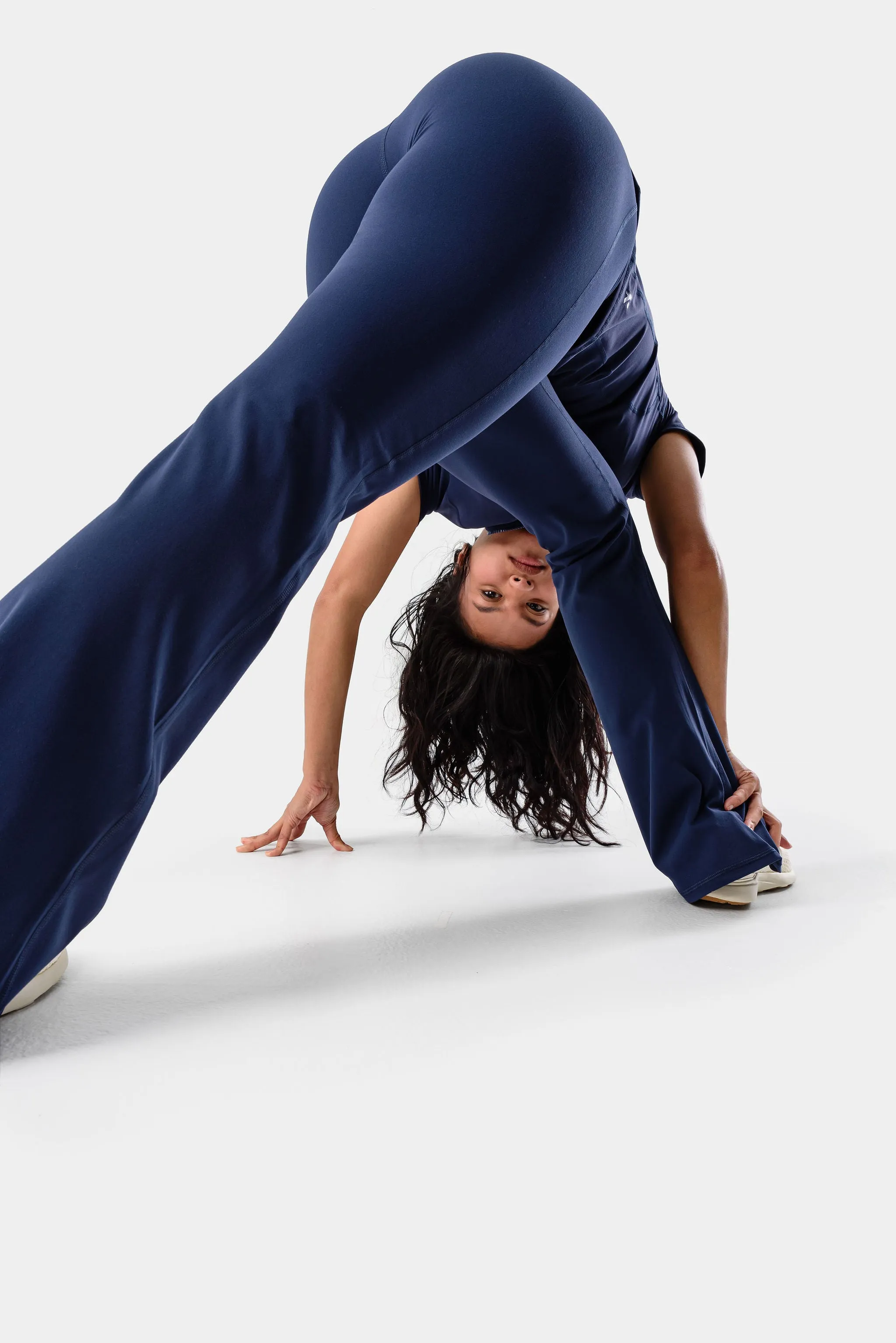 Lavada Fold Flared Leggings 31" - Dark Iris
