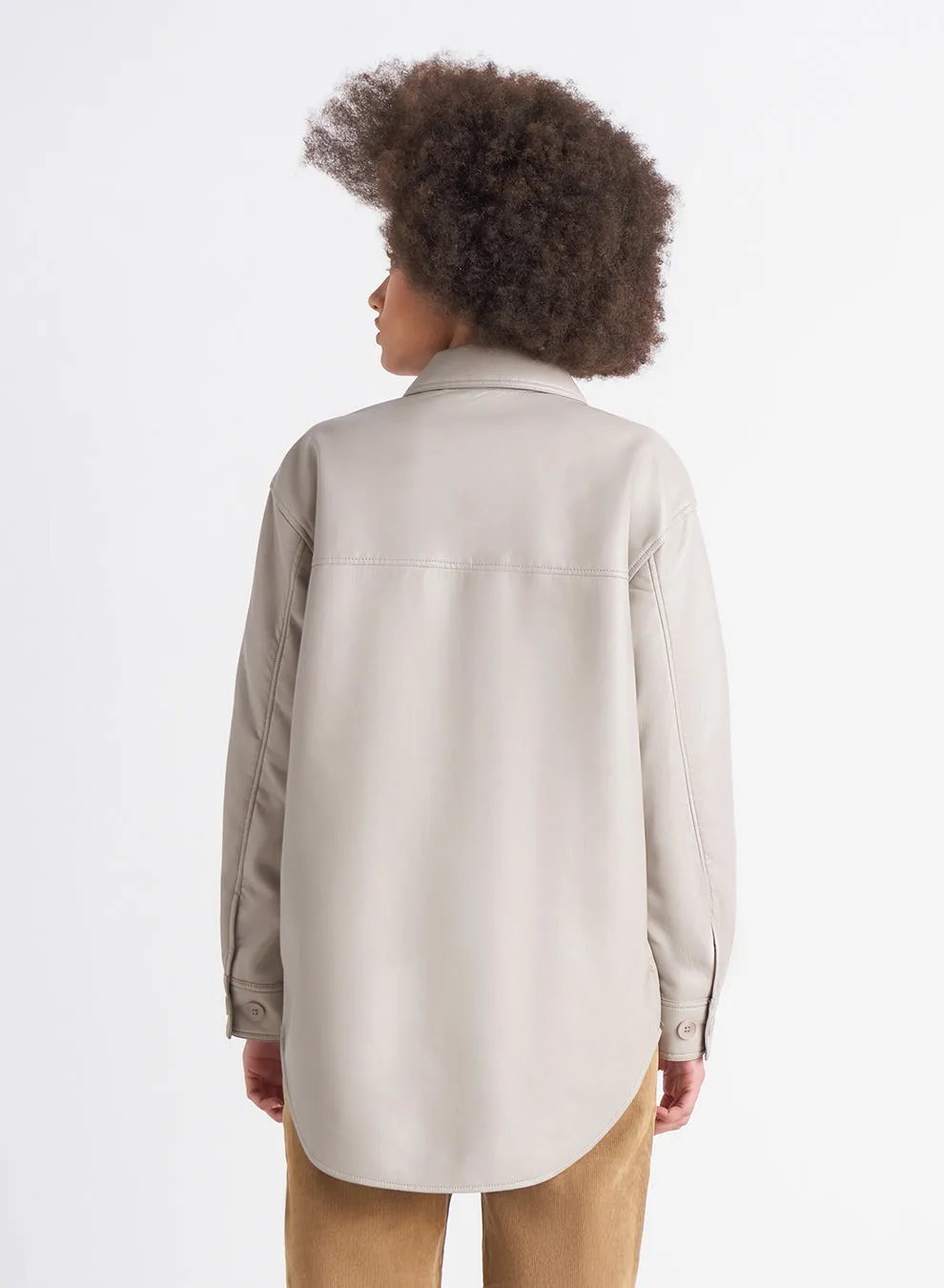 Leah Leather Shacket