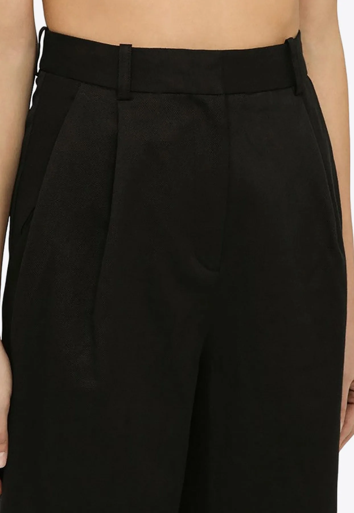 Linen-Blend Wide-Leg Pants