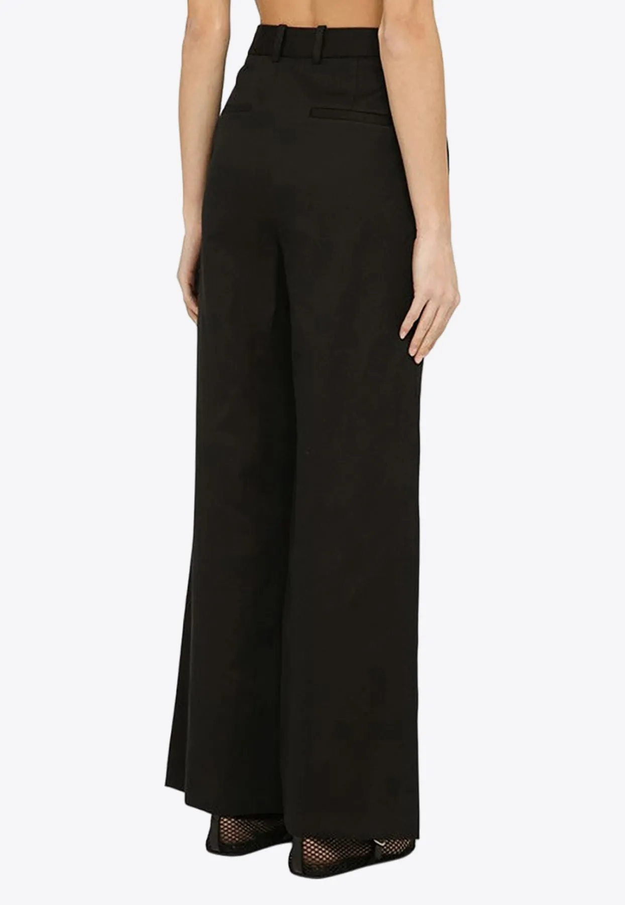 Linen-Blend Wide-Leg Pants