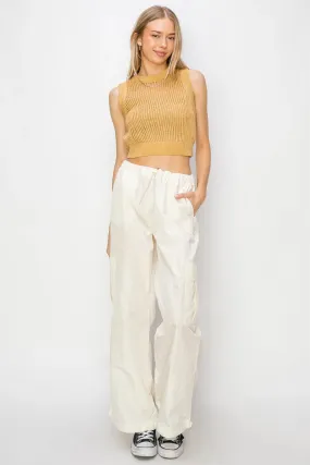 Low Rise Parachute Cargo Pants