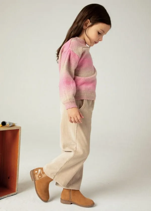 Mayoral Corduroy Flared Pants in Sepia