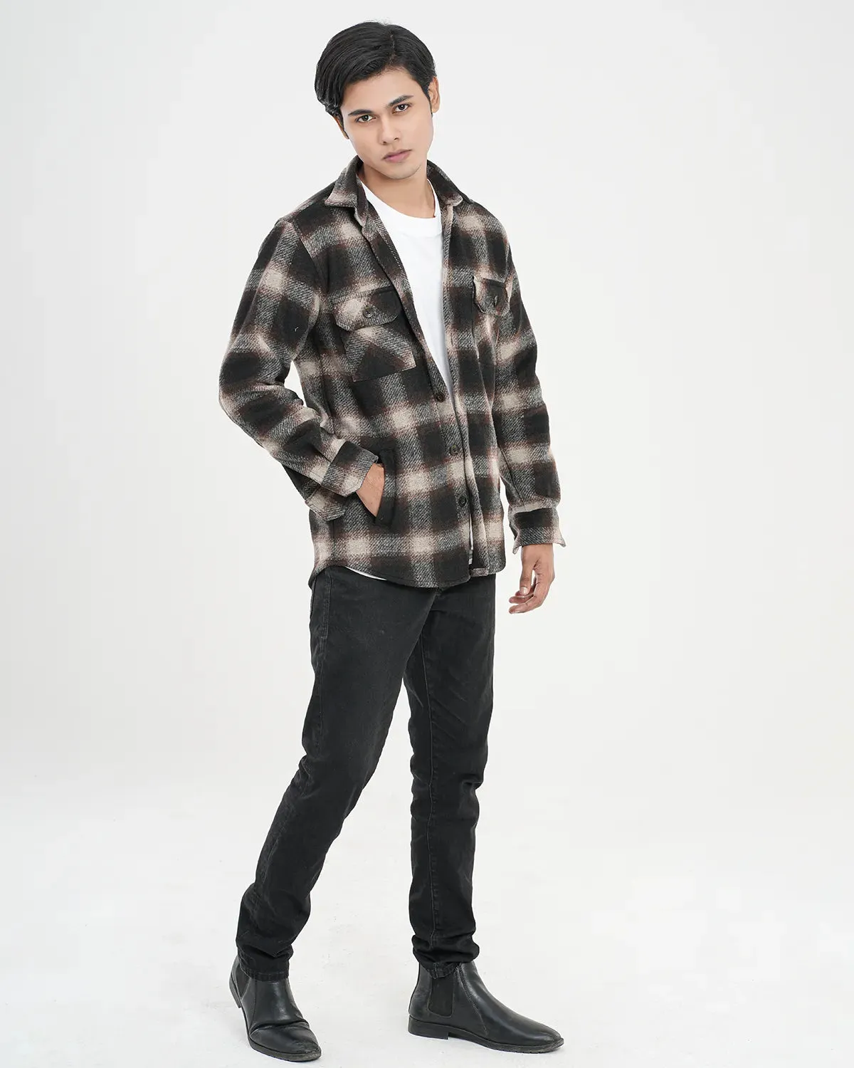 Mens Woolen Flannel Shacket