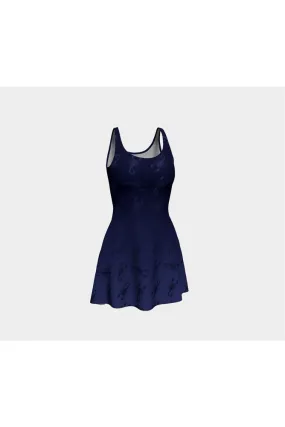 Midnight Blue Scorpion Flare Dress
