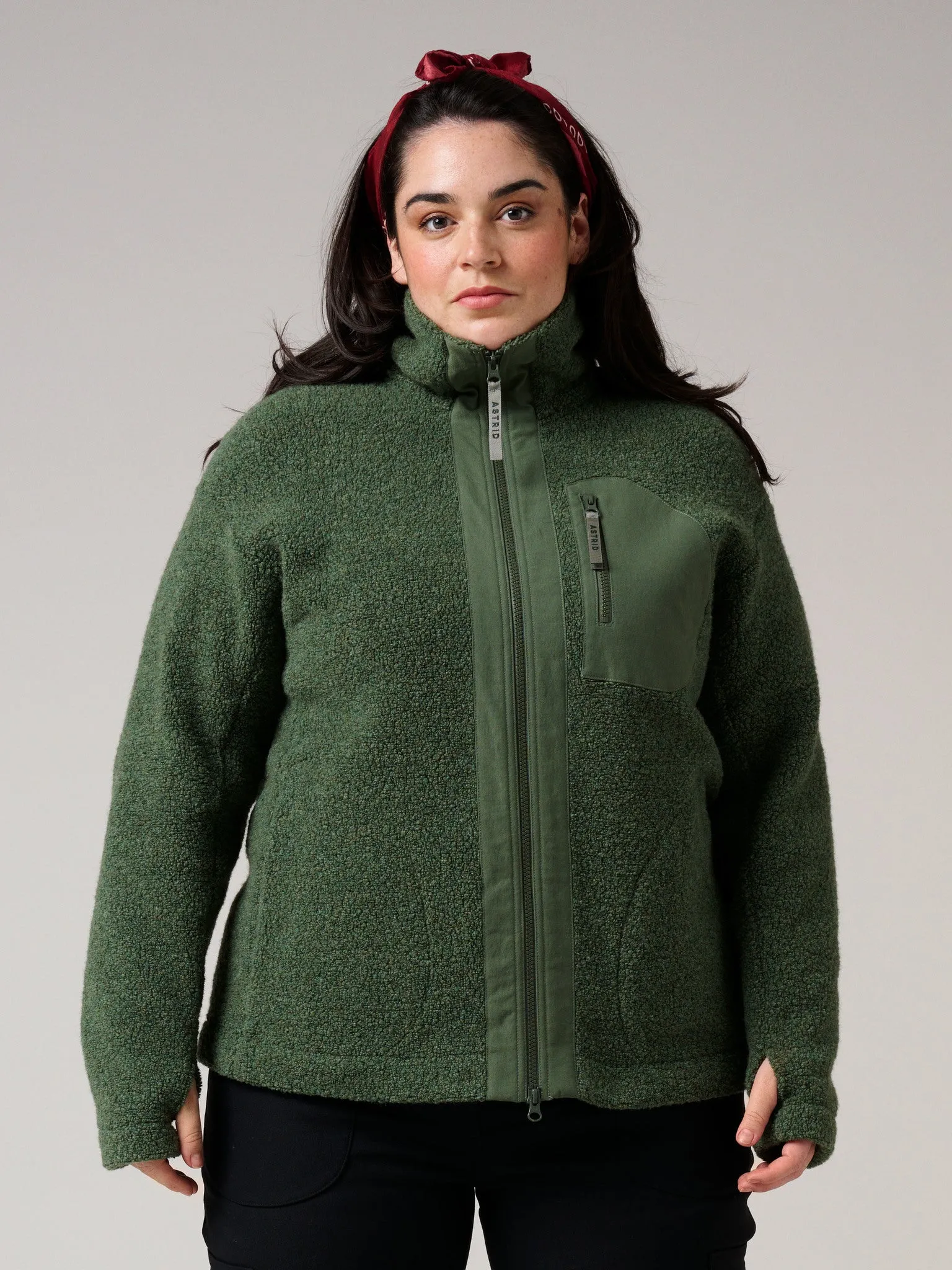 Minna Wool Fleece Jacket Green