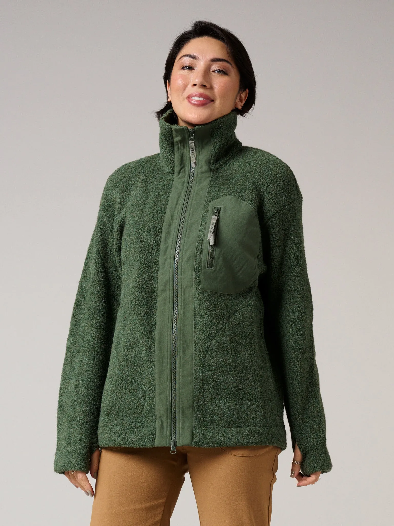 Minna Wool Fleece Jacket Green