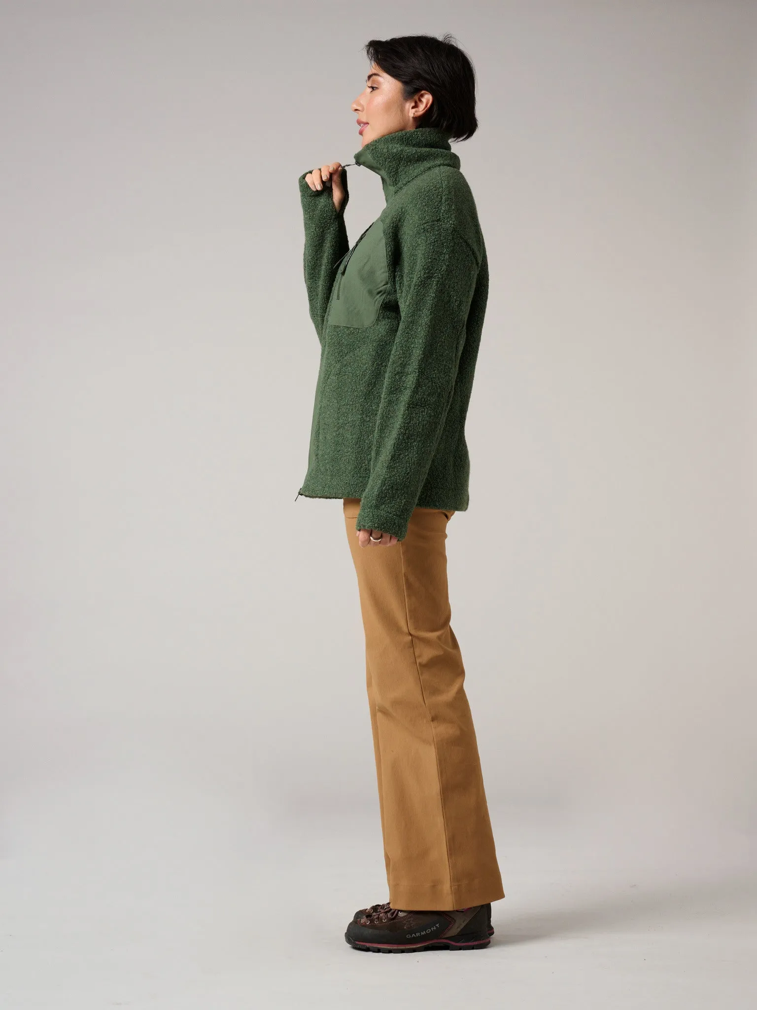 Minna Wool Fleece Jacket Green