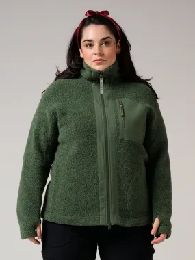 Minna Wool Fleece Jacket Green