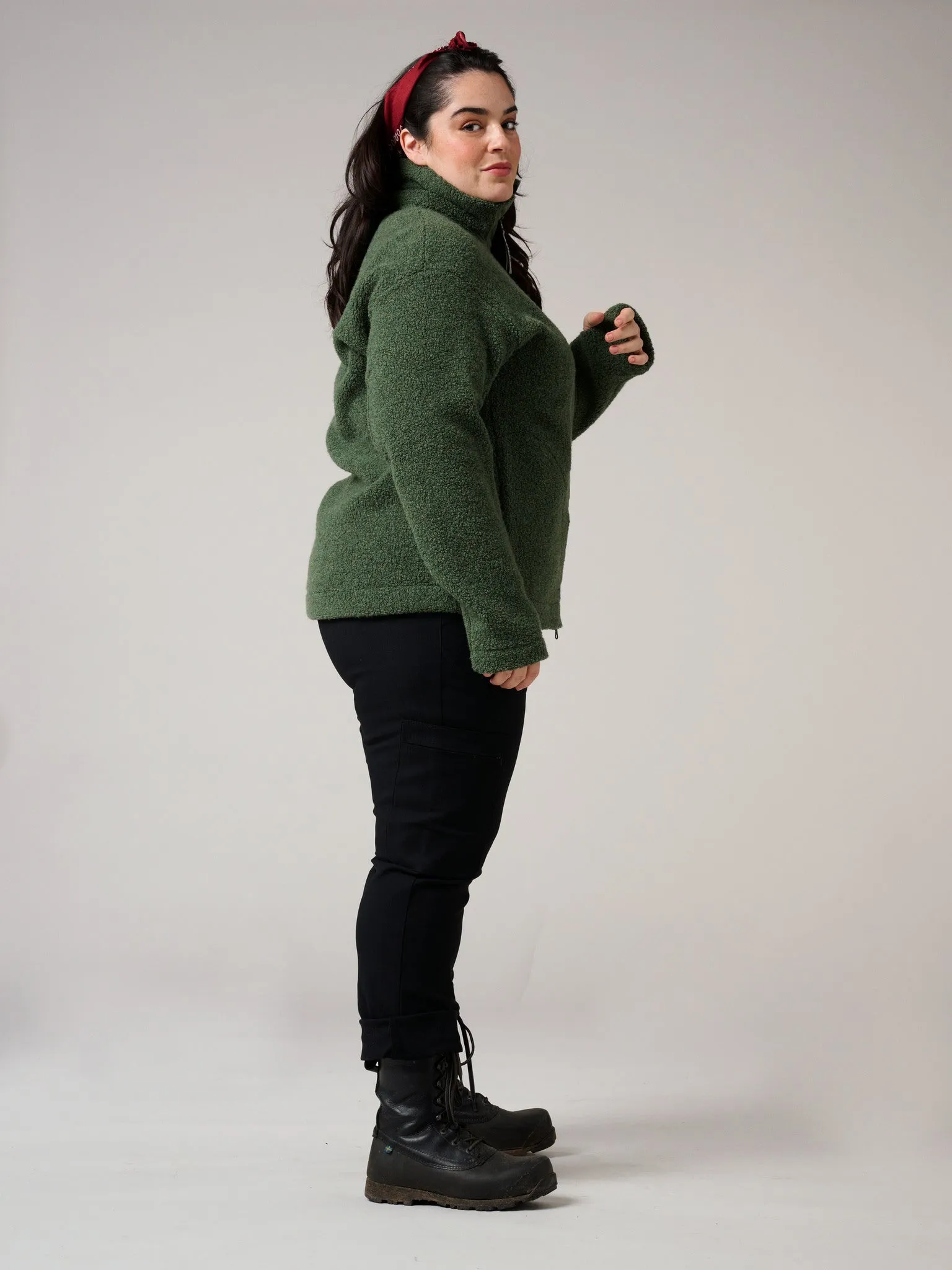 Minna Wool Fleece Jacket Green