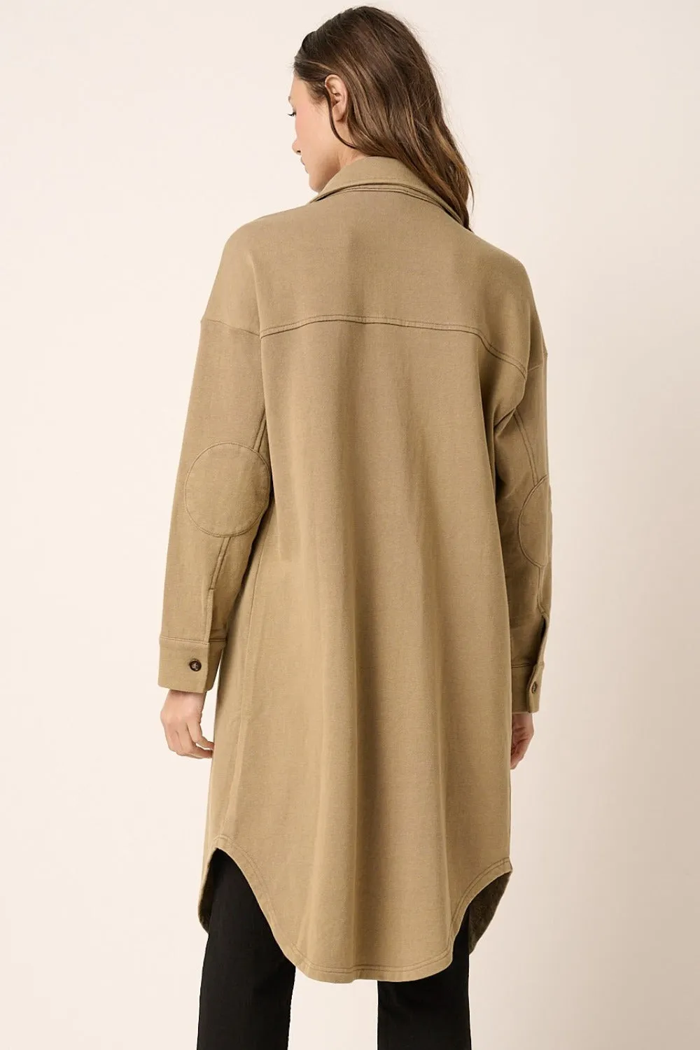 Mittoshop Washed French Terry Longline Shacket