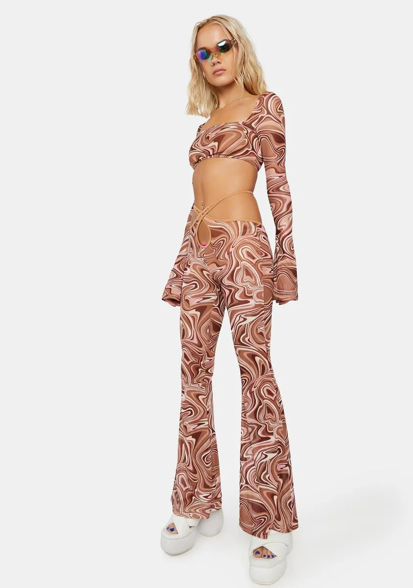 Mocha Just One Look Pants Set