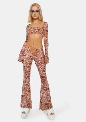 Mocha Just One Look Pants Set