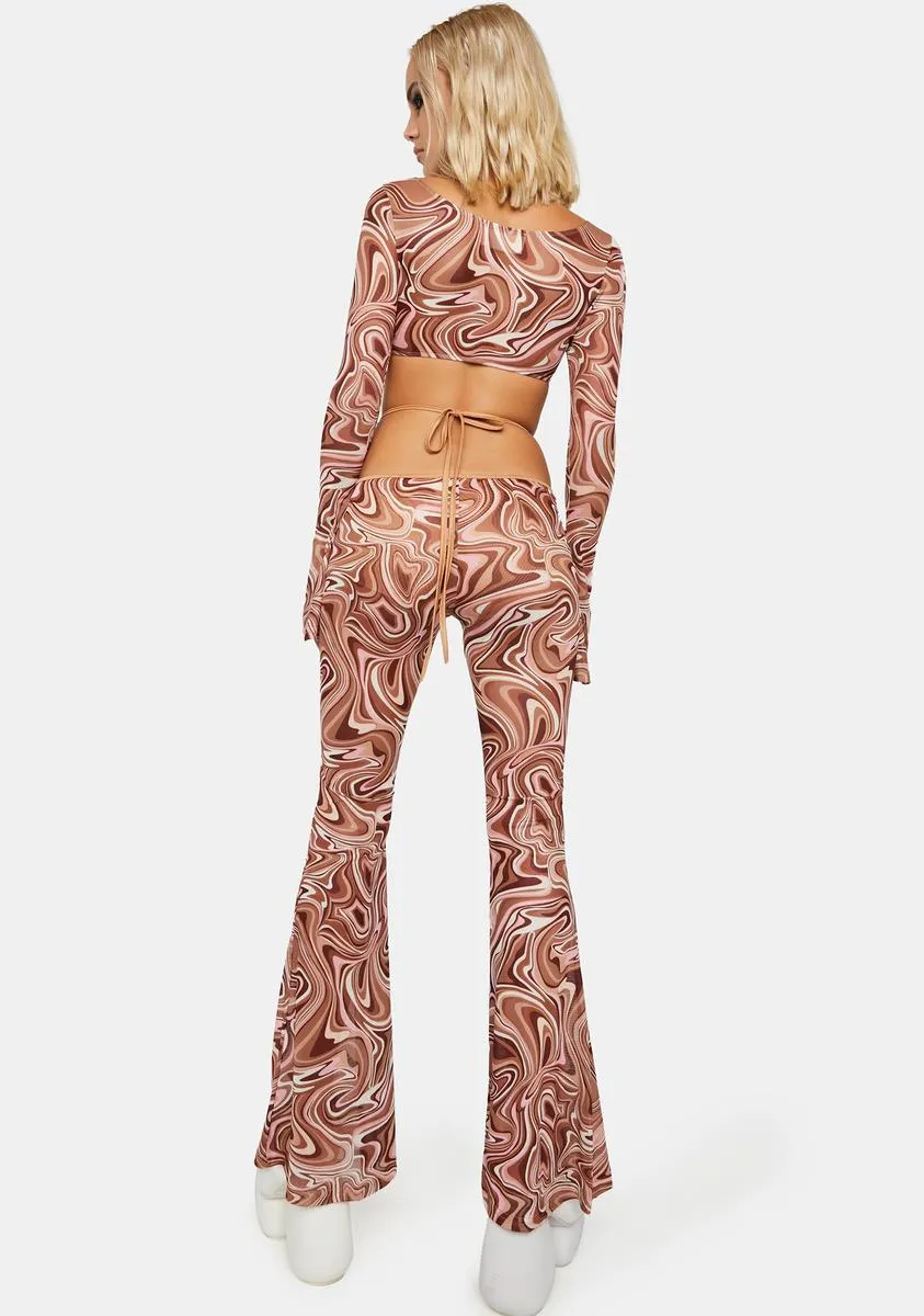 Mocha Just One Look Pants Set