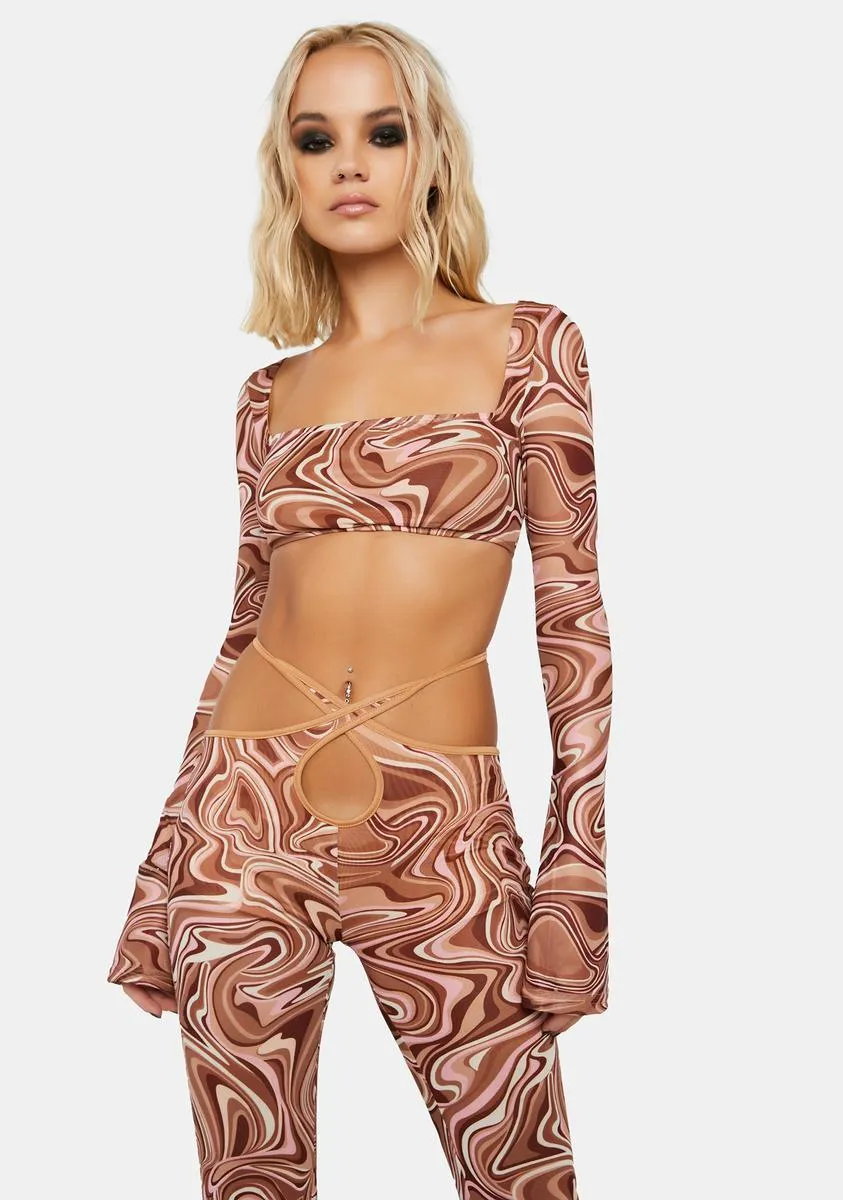 Mocha Just One Look Pants Set