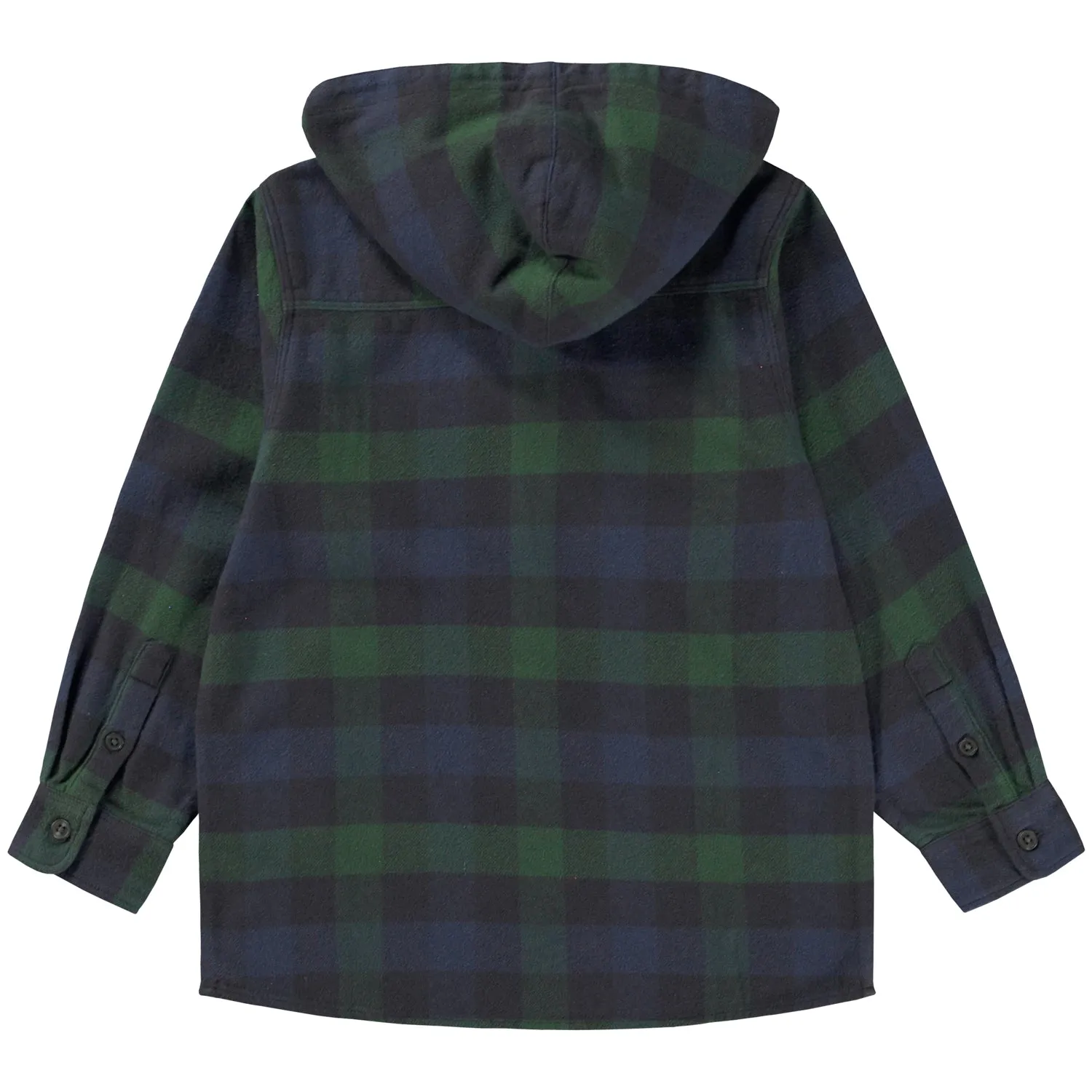 Molo Rizz Navy &  Forest Plaid Hooded Shirt Jacket