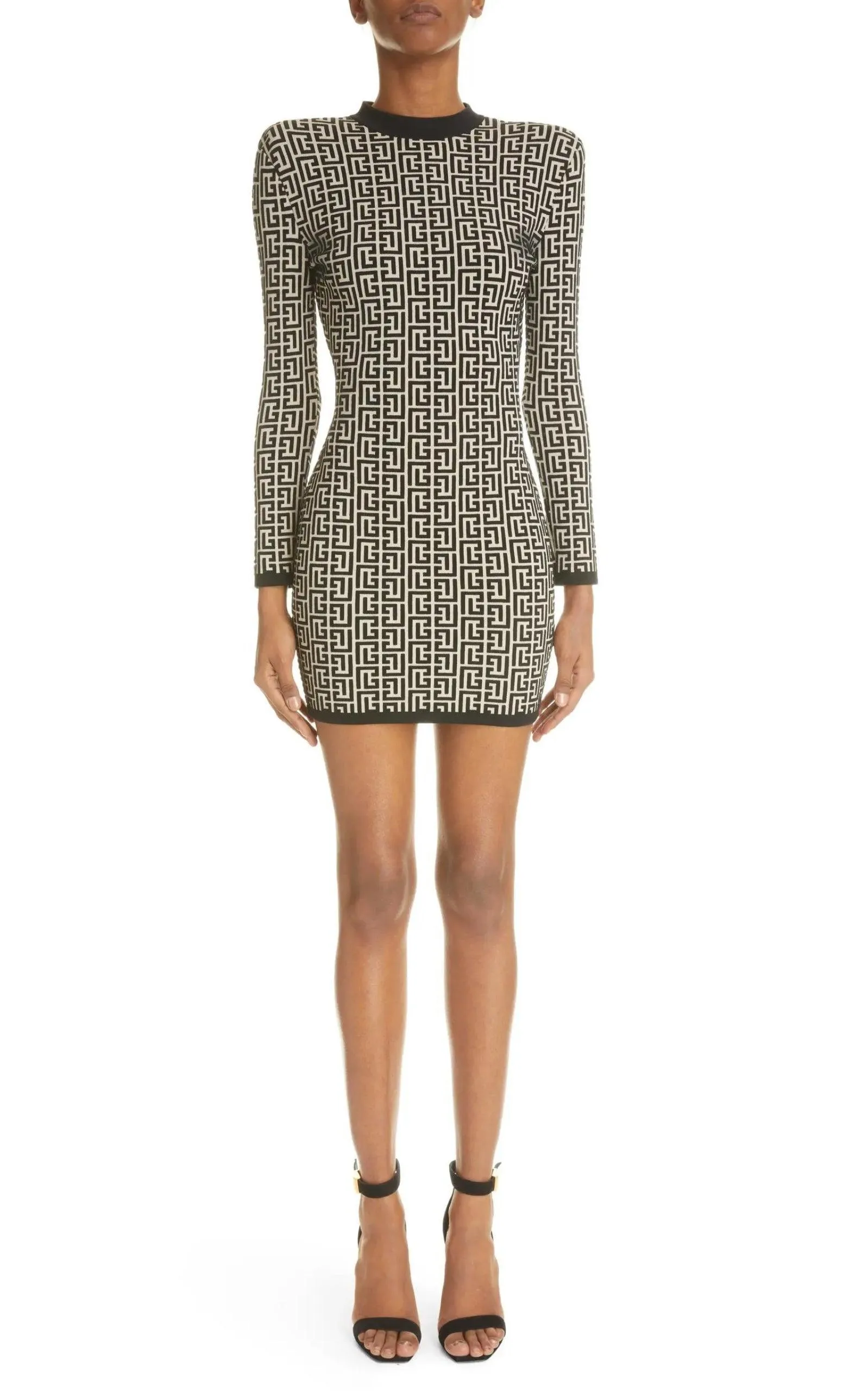 Monogram Jacquard Wool Blend Minidress