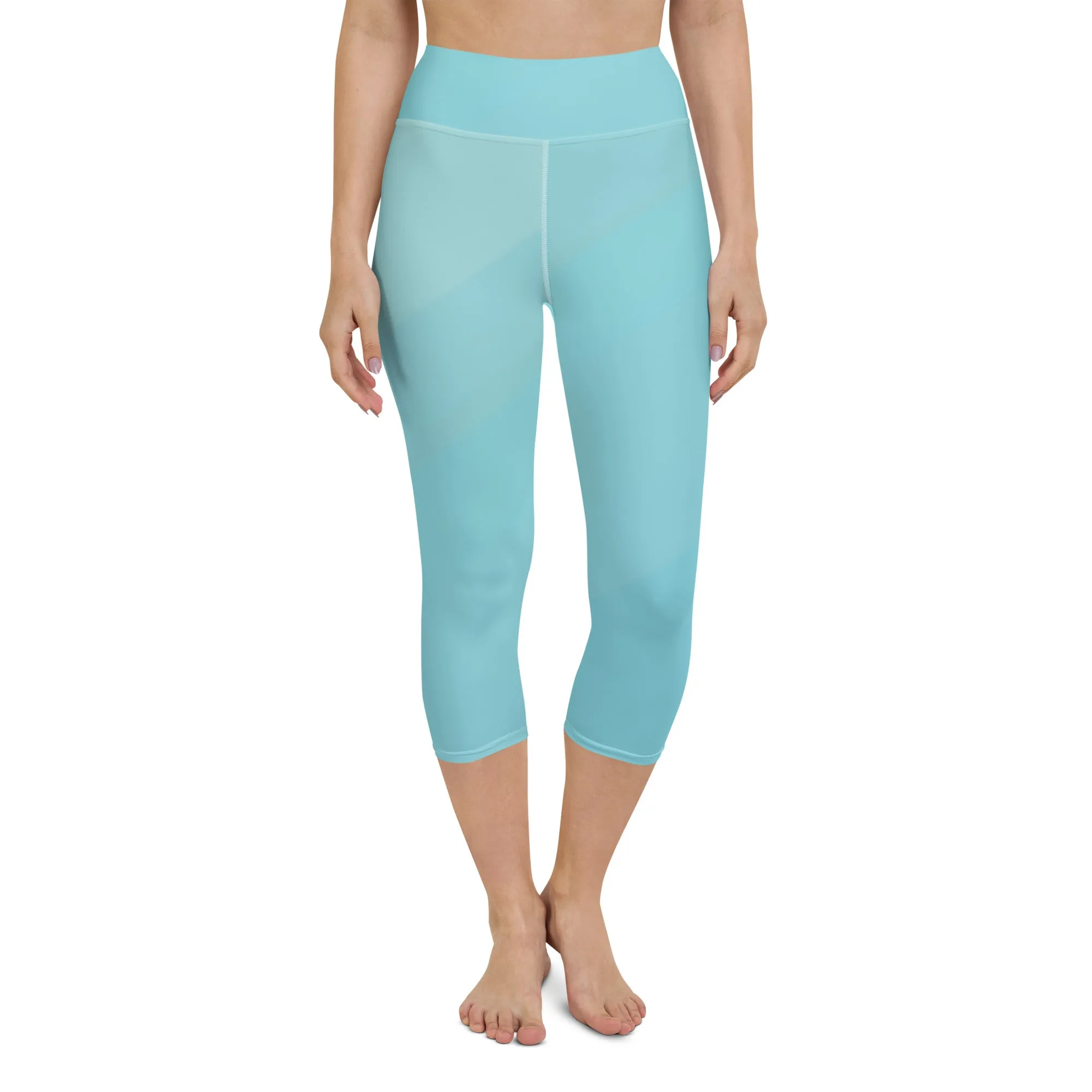 Multi toned Aqua Yoga Capri Leggings | Exercise Capri Leggings, lioness-love