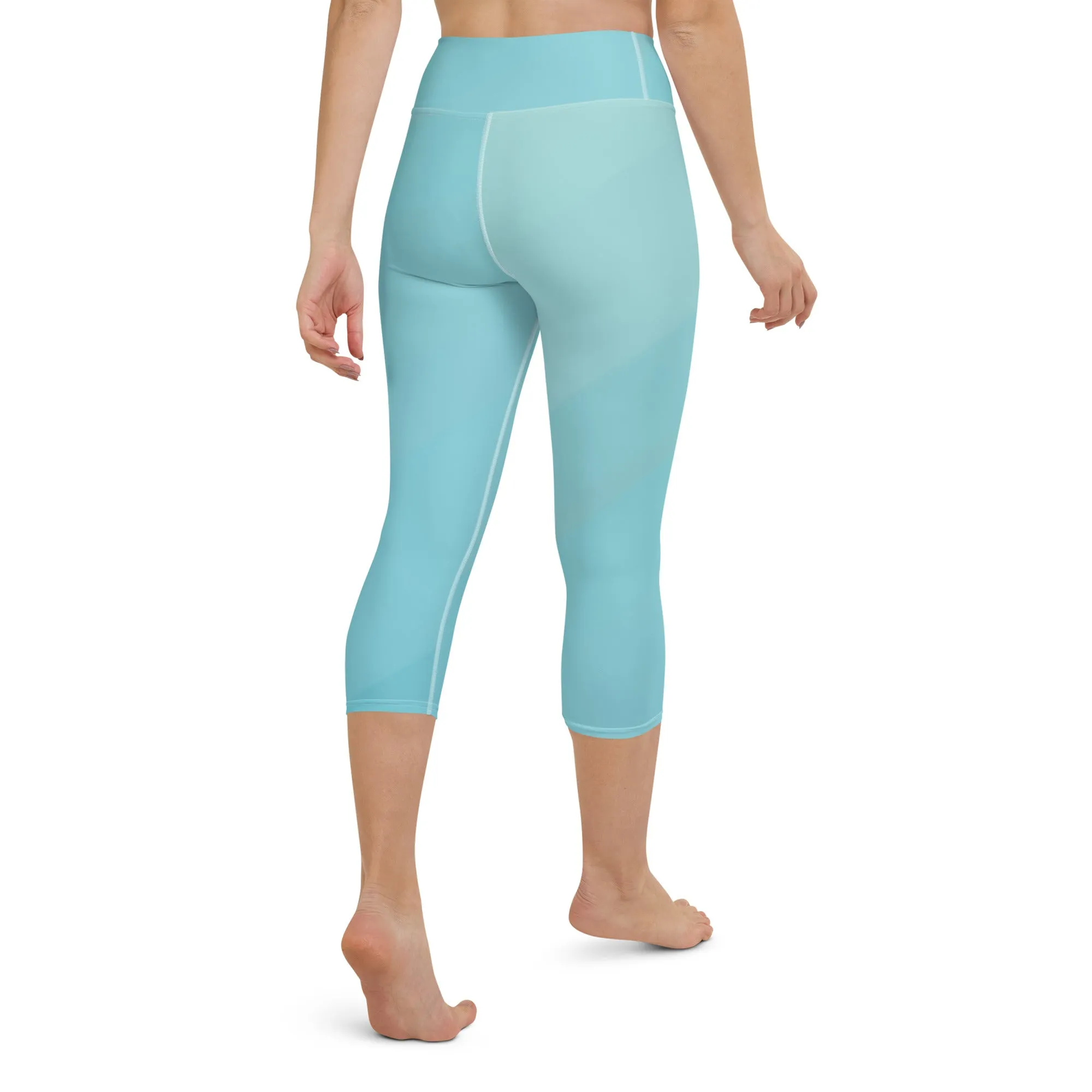 Multi toned Aqua Yoga Capri Leggings | Exercise Capri Leggings, lioness-love
