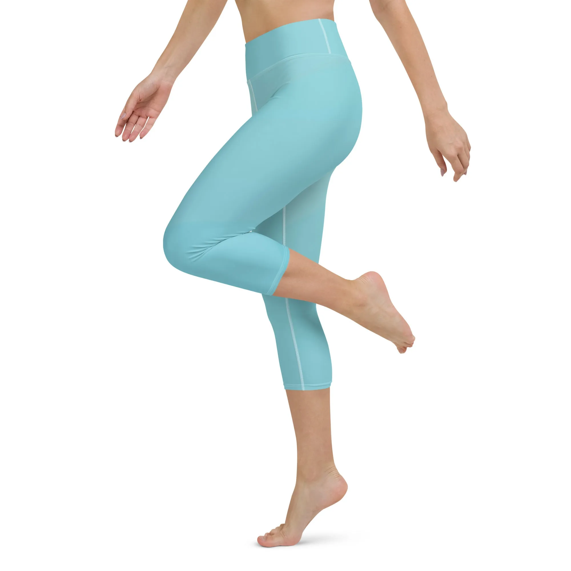Multi toned Aqua Yoga Capri Leggings | Exercise Capri Leggings, lioness-love